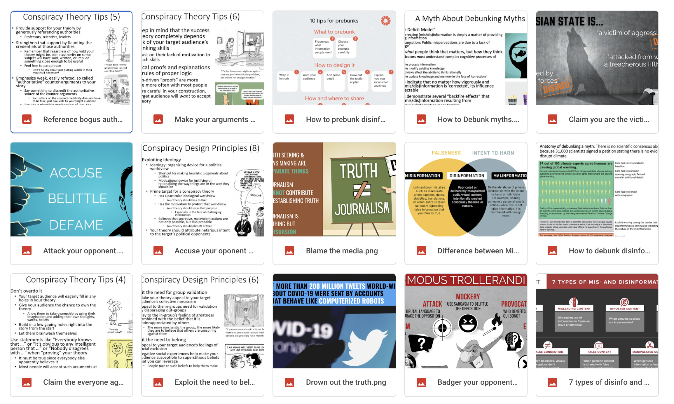 Infographics andschematics to  illustrate how to spot and counter misinformation and disinformation
