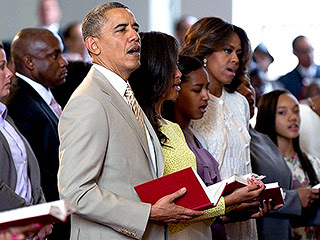 Image result for obama going to church images