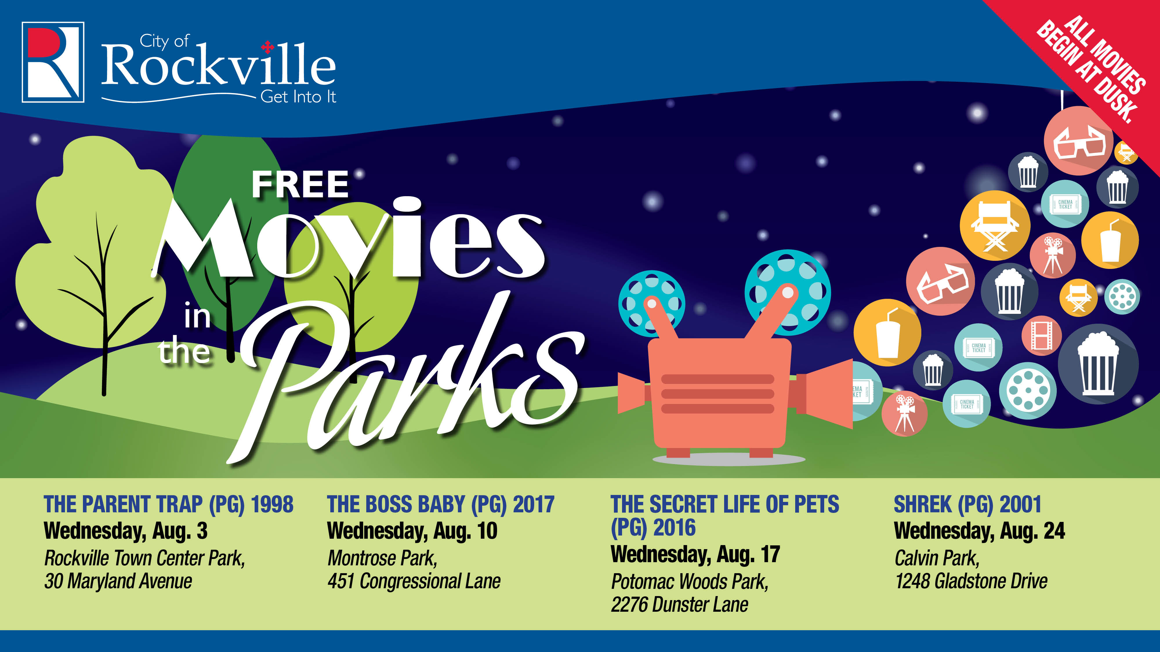 Movies in the Parks Returns Wednesday