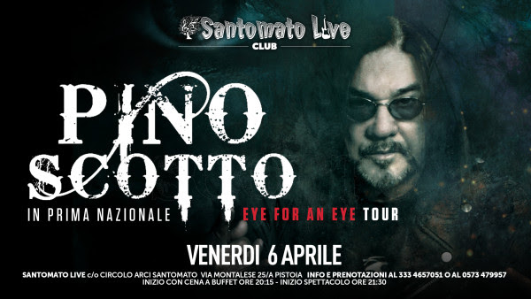 PINO SCOTTO / Prima nazionale del nuovo tour al Santomato Live CLub di Pistoia il 6 Aprile