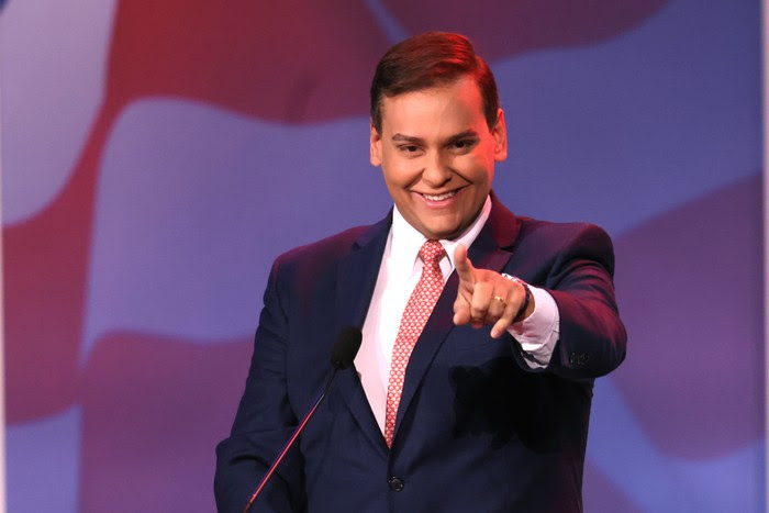 George Santos speaks at the Republican Jewish Coalition annual leadership meeting in Las Vegas in November