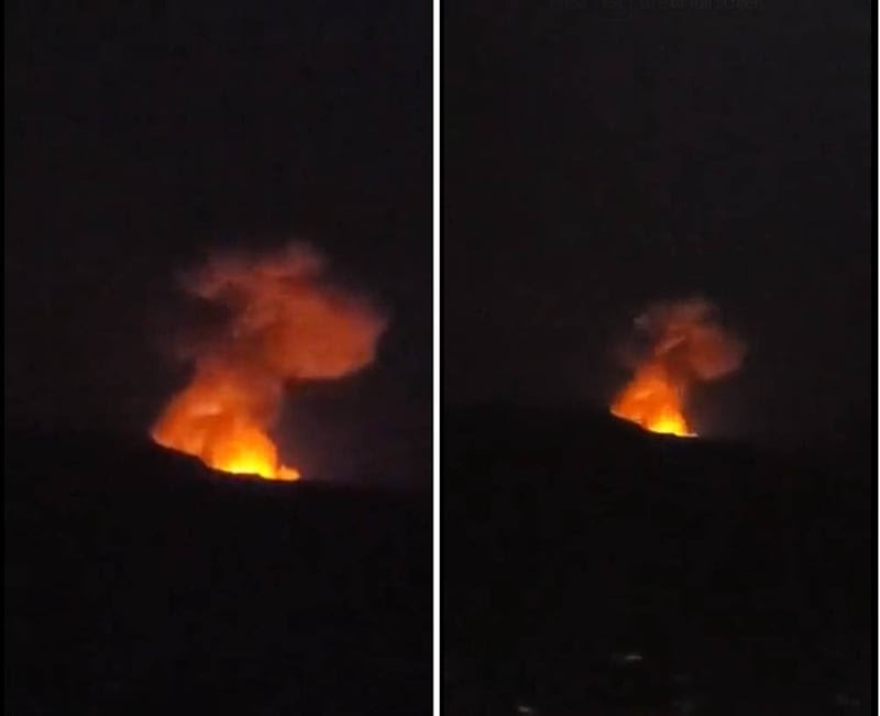 أثناء تجهيزه للإطلاق.. شاهد لحظة انفجار صاروخ حوثي باليستي في صنعاء