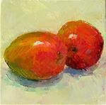 MangoTango,still life,oil on canvas,6x6,price$200 - Posted on Saturday, December 13, 2014 by Joy Olney