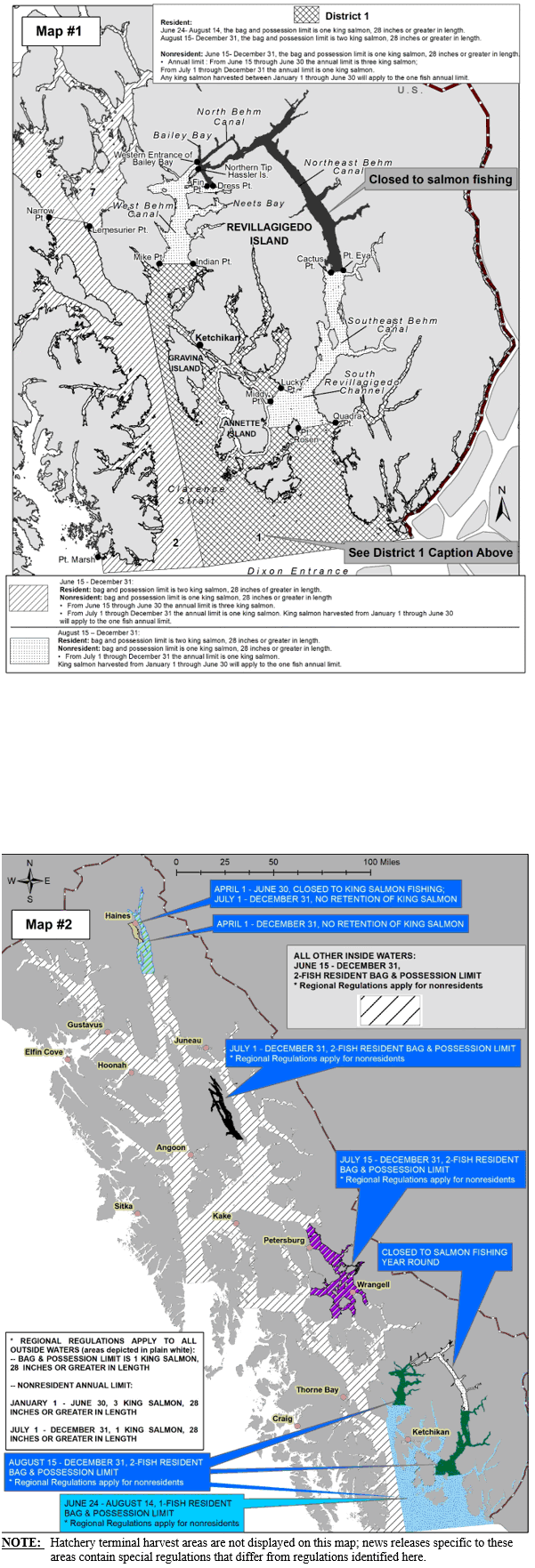 Correction: Resident King Salmon Bag and Possession Limit Decreased From Two to One King Salmon Near Ketchikan. 