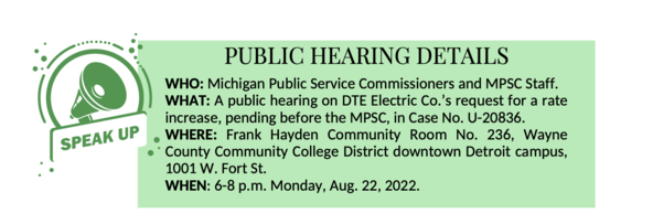 PUBLIC HEARING DTE