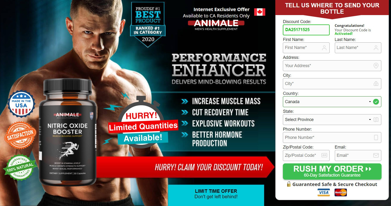 Animale Nitric Oxide Booster