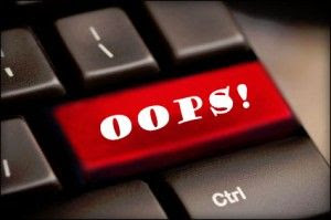 A picture of a key board with ''Oops'' where ''Enter'' should be