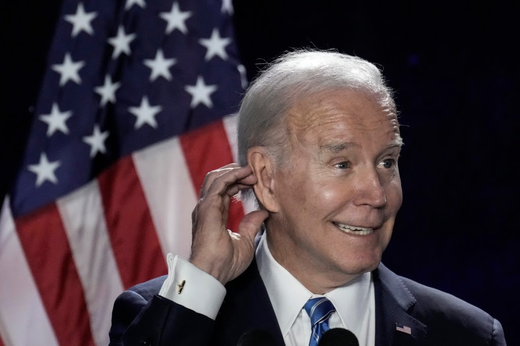 President Biden laughed off accusations from Rep. Marjorie Taylor Greene that he was to blame for fentanyl overdoses.