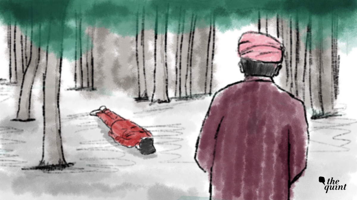 Jagdish Singh had found the 8-year-old rape victim’s body in Jammu and Kashmir’s Kathua in January 2018. (Illustration: Erum Gour/The Quint)