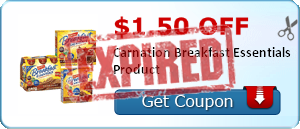 $1.50 off Carnation Breakfast Essentials Product