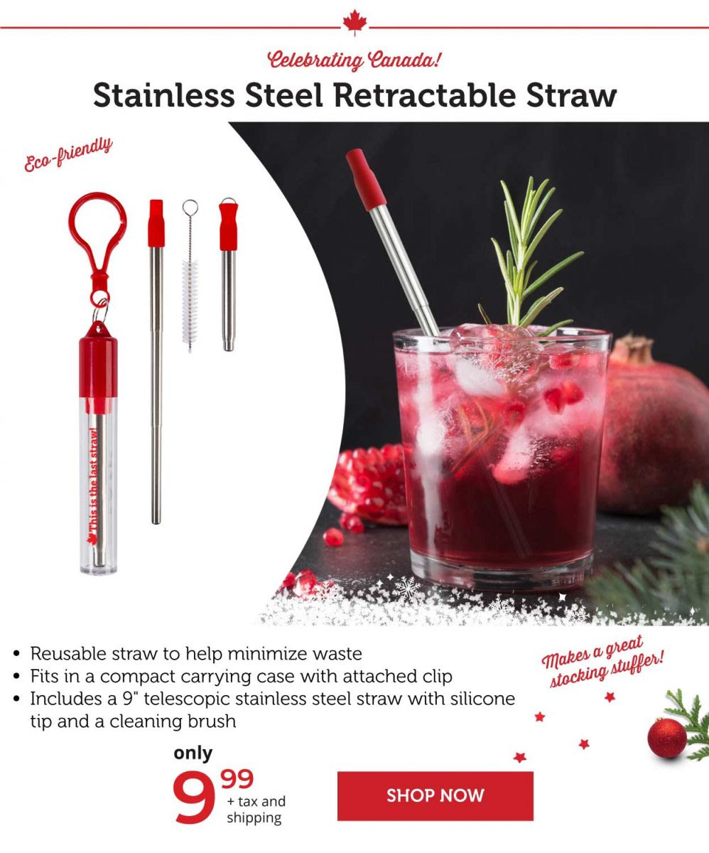 Stainless Steel Straw- Celebrating Canada!