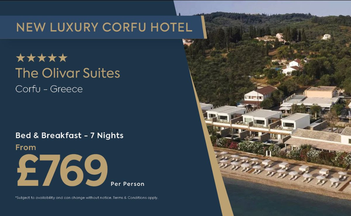 5* The Olivar Suites in Corfu, Greece - from £769pp