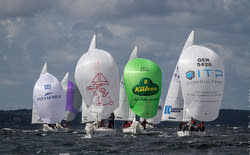 J/24s sailing at Europeans in Sweden