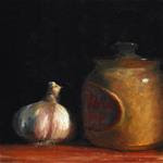 Garlic with earthenware jar - Posted on Thursday, November 27, 2014 by Peter J Sandford