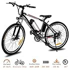 Tomasar Power Electric Bike with Lithium-Ion Battery, 26 inch Wheel Cyclocross Bike (US Stock)