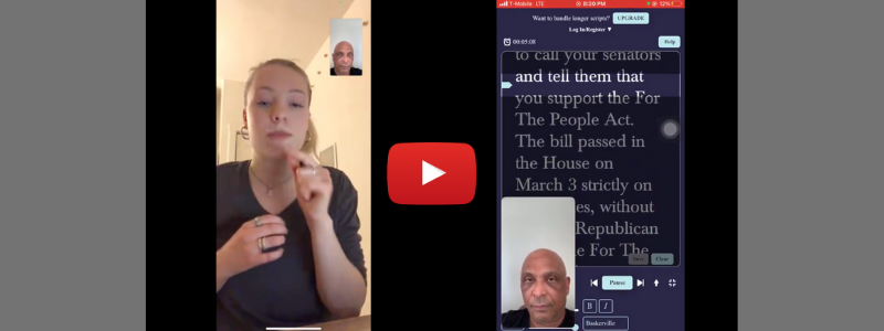 Ace your Zoom interviews by scrolling your answers on screen, and read them naturally without ever looking away from the camera.