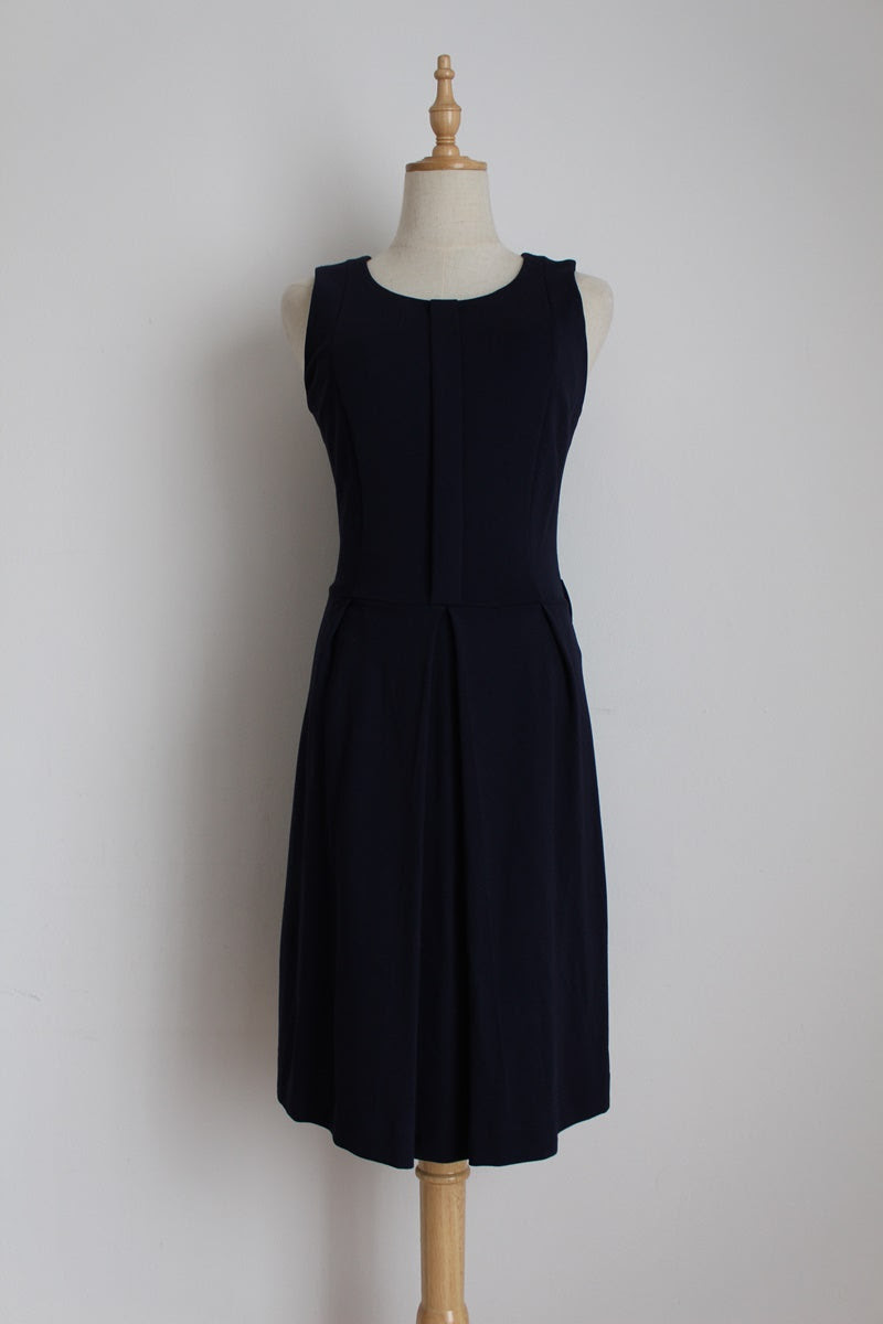 MANGO SUIT NAVY FITTED DRESS - SIZE 8