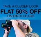    Flat 50% off on Binoculars