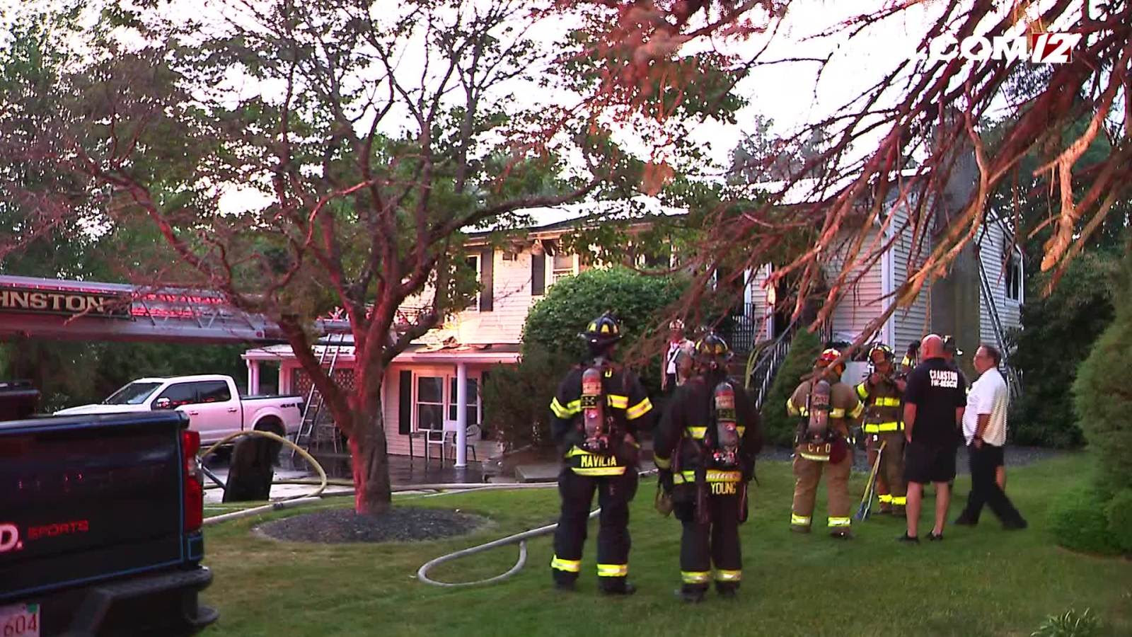 Family of 4 displaced after Johnston house fire
