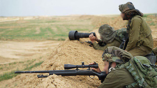 IDF snipers during Friday's Gaza clashes