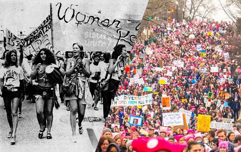 Two Women's Marches - one from 1972 and one from 2017.  This is what democracy looks like.