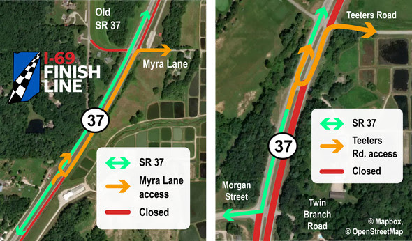Myra Lane and Teeters Road access maps