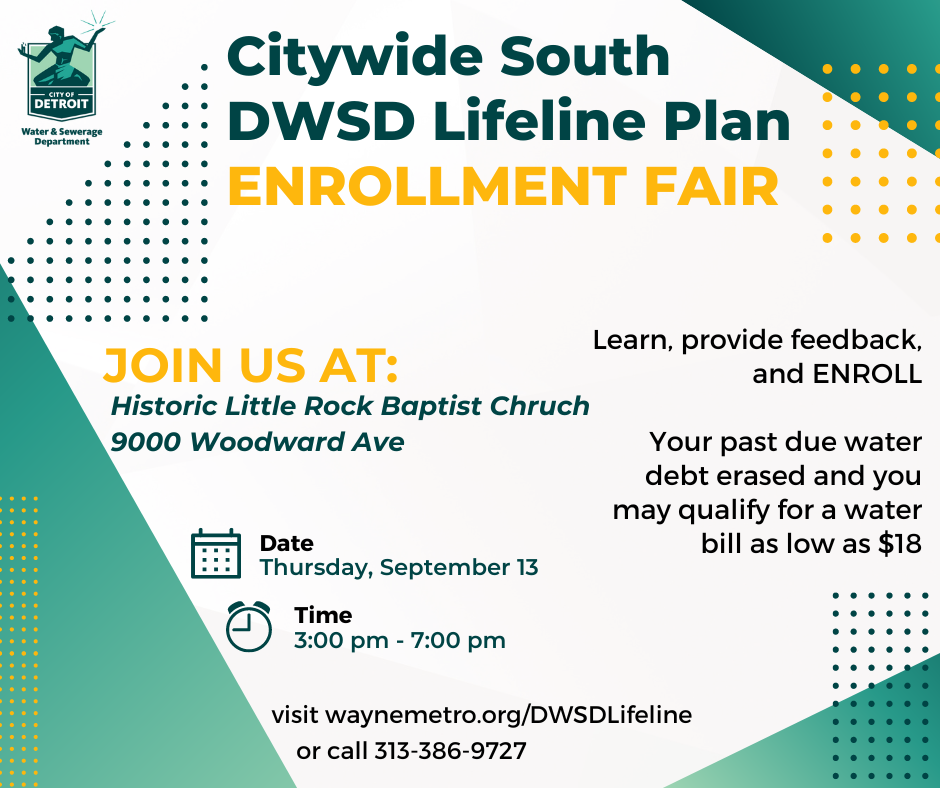 DWSD Lifeline Plan Enrollment Fair at Historic Little Rock Baptist Church