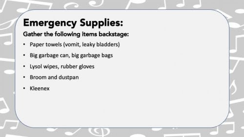 Emergency Supplies list