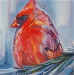 Cardinal, Original oil by Carol DeMumbrum - Posted on Wednesday, January 7, 2015 by Carol DeMumbrum