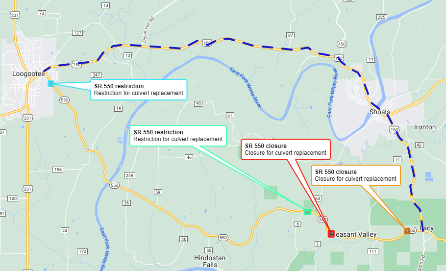 SR 550 closures and restricts