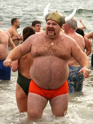 Image result for fat hairy guy on beach