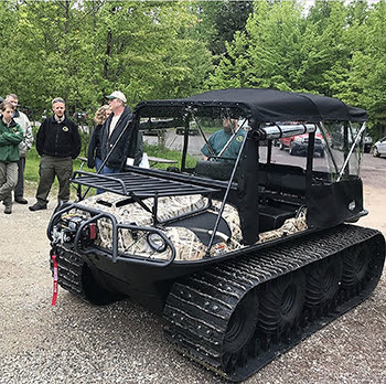 ATV used for search and rescue efforts at the Porkies