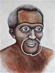 Portrait of a Papou man - Posted on Thursday, March 5, 2015 by Moreau Patricia