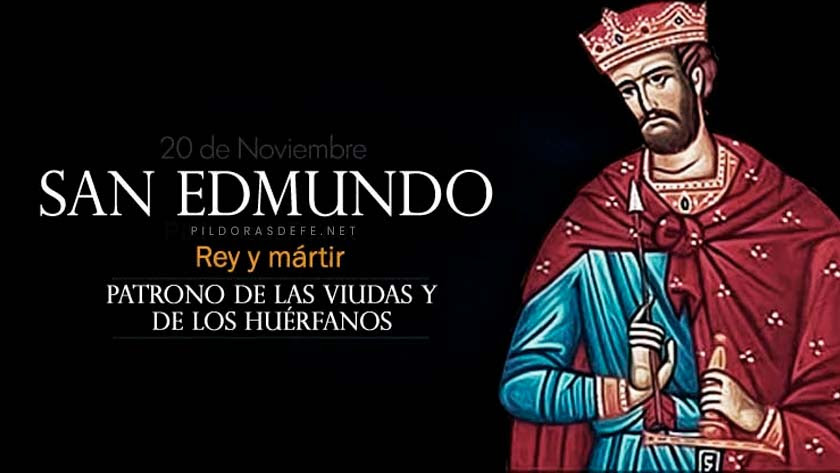 san edmundo rey martir patrono de las viudas huerfanos biografia vida