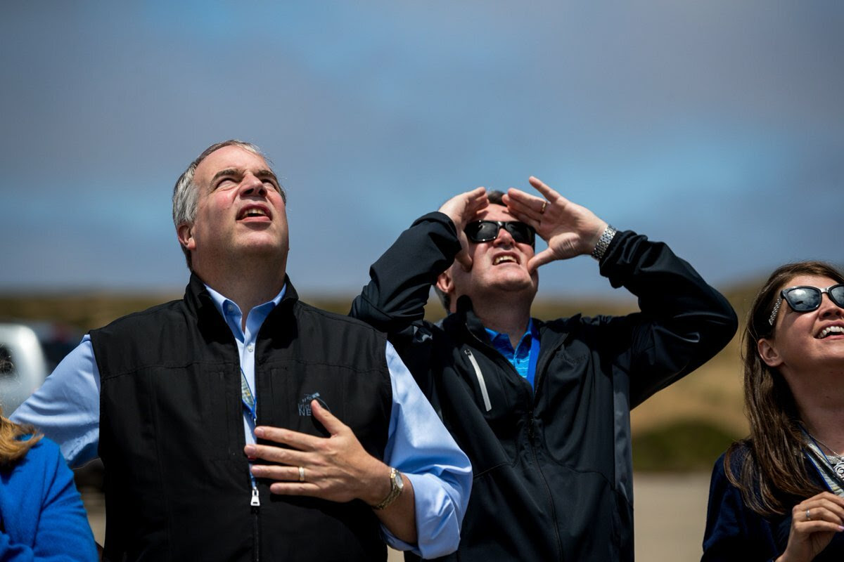 Desch watches the second launch of Iridium's NEXT satellites. The 2nd-gen constellation was launched from 2015 to 2017. Image via Iridium.