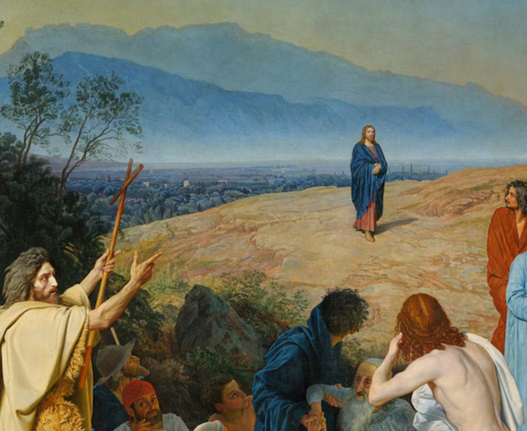 Явление Христа народу. Фрагмент картины Александра Андреевича Иванова