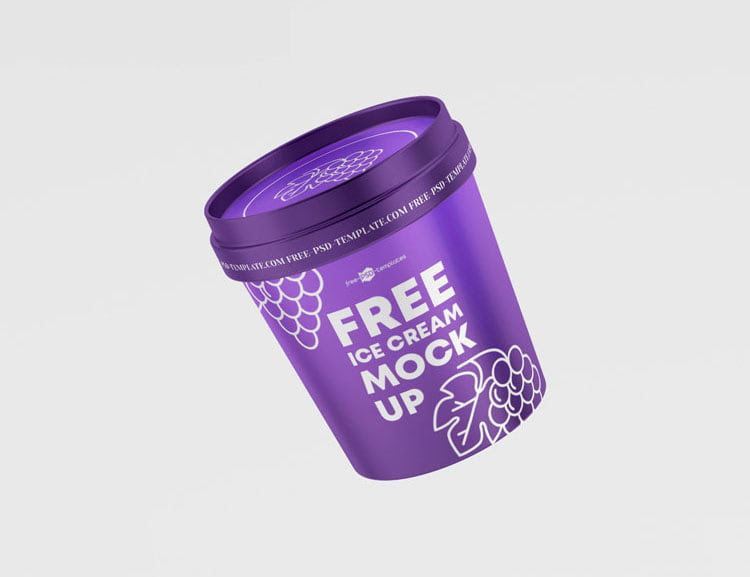 Free Ice Cream Plastic Jar Mockup Mockuptree