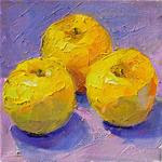 Opal Apples,still life,oil on canvas,6x6,price$200 - Posted on Monday, November 17, 2014 by Joy Olney