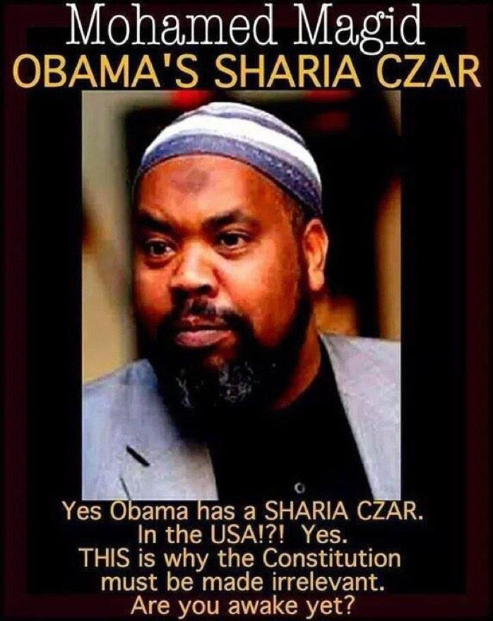 did you KNOW obama has a sharia law czar? He is Imam Mohammed Majid of the ADAMS Center in Northern Virginia