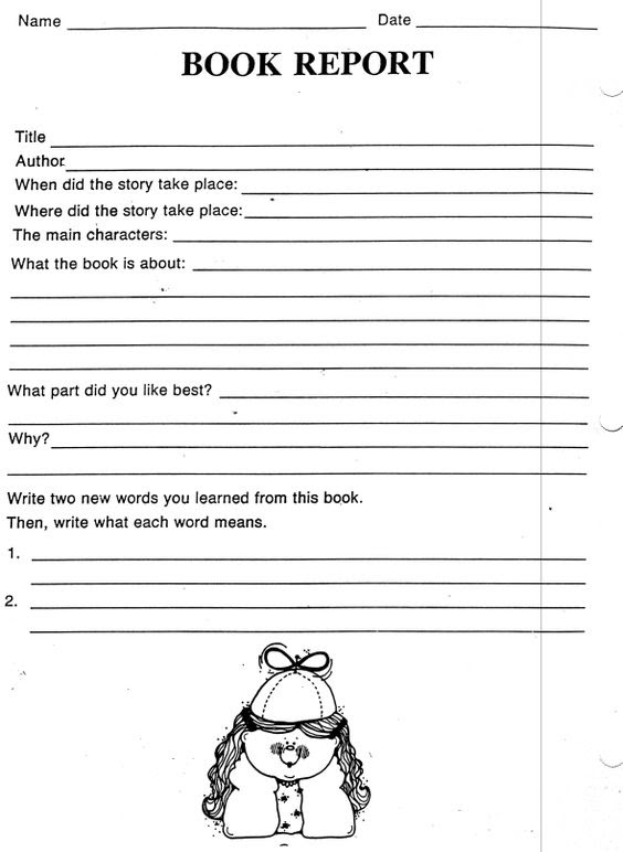book report outline 5th grade