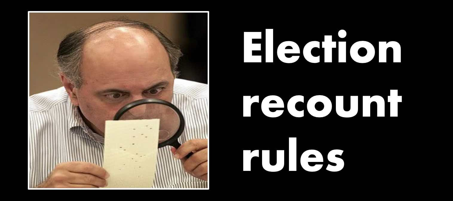 Election recounts make sure all votes are counted fairly in close elections