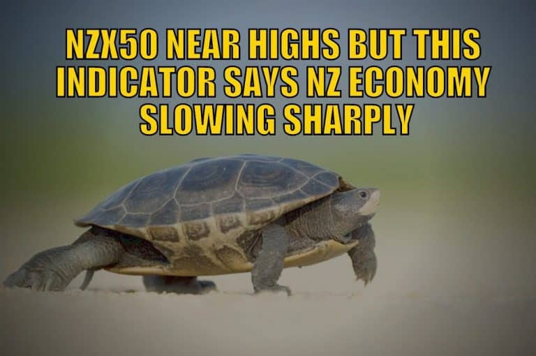 NZX50 Near Highs But This Indicator Says the NZ Economy is Slowing Sharply