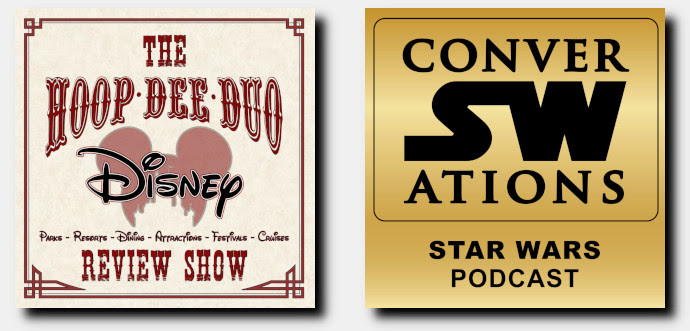 Hoop Dee Duo Disney Review and ConverSWations Podcast Logogs - Disney Parks This Or That - Star Wars Style