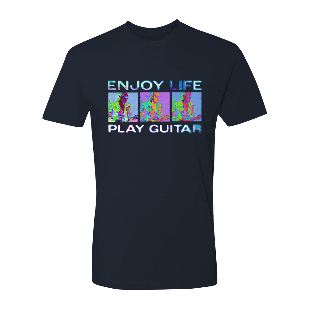 Image of Enjoy Life, Play Guitar Retro T-Shirt (Unisex)