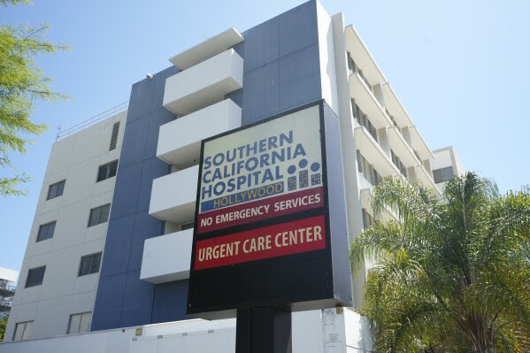 The Southern California Hospital at Hollywood is seen in the Hollywood district of Los Angeles on Friday, Aug. 4, 2023. The Southern California Hospital at Hollywood is seen in the Hollywood district of Los Angeles on Friday, Aug. 4, 2023. Hospitals, including this one, and clinics in several states on Friday began the time-consuming process of recovering from a cyberattack that disrupted their computer systems, forcing some emergency rooms to shut down and ambulances to be diverted. (AP Photo/Damian Dovarganes)