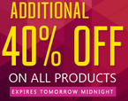 Flat 40% off across entire site