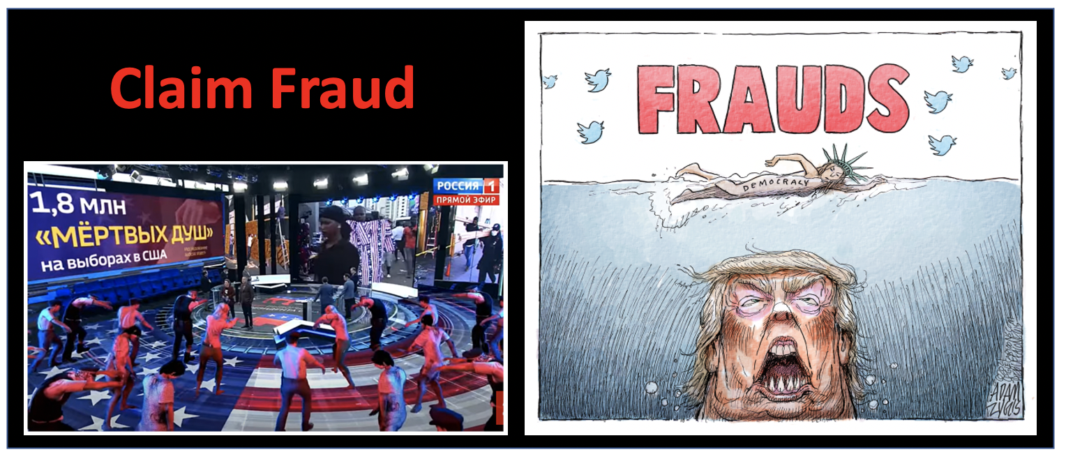 Claim that your opponent is resorting to fraud in order to create confusion.