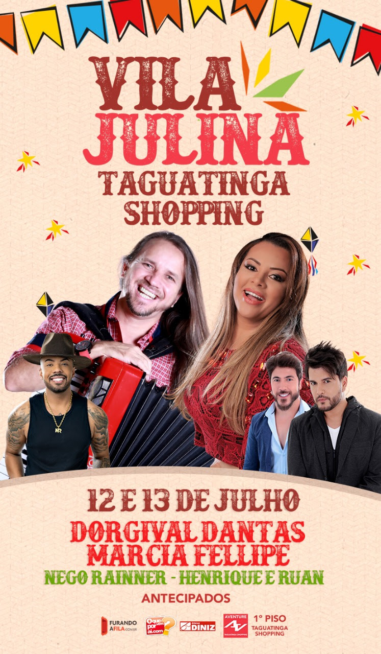 Vila Julina anima Taguatinga Shopping com ‘arraiá’ e comidas típicas Vila Julina anima Taguatinga Shopping com ‘arraiá’ e comidas típicas