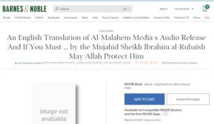 Barnes & Noble offered al-Qaeda bomb instructions as a free download
