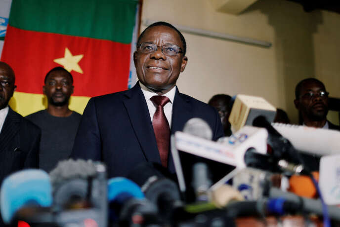 Maurice Kamto, candidat du Mouvement pour la renaissance du Cameroun (MRC) à la dernière élection présidentielle, à Yaoundé, le 8 octobre 2018.